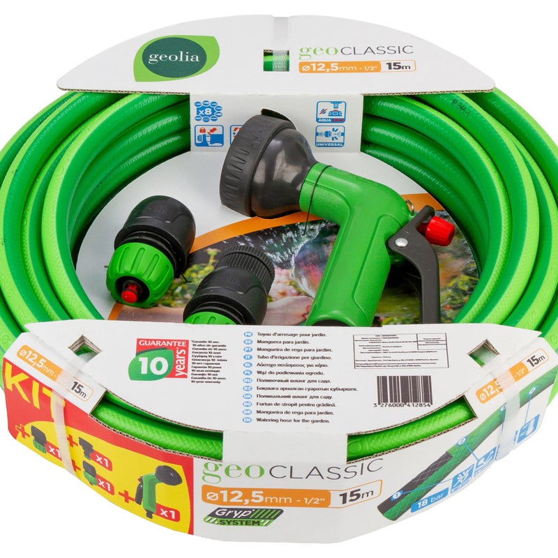 Wąż wyposażony GEOLIA Classic 12,5 mm de ø i 15 m długości