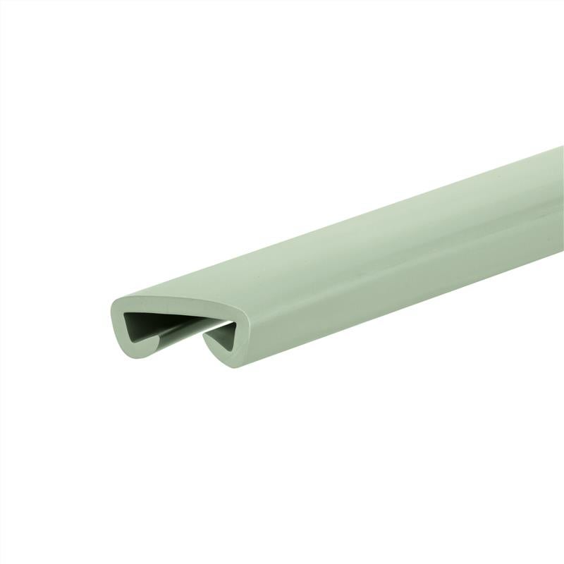 QUEST Profil poręczowy, poręczówka PCV LUX 40x8 mm, listwa poręczowa, okładzina poręczowa, jasnozielony, 1 m