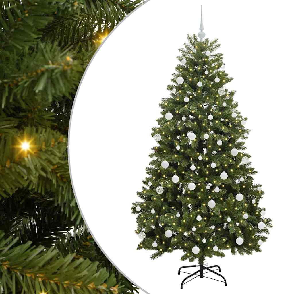 Sztuczna choinka Ze LED Lights Zielony 180 cm PVC i Metal