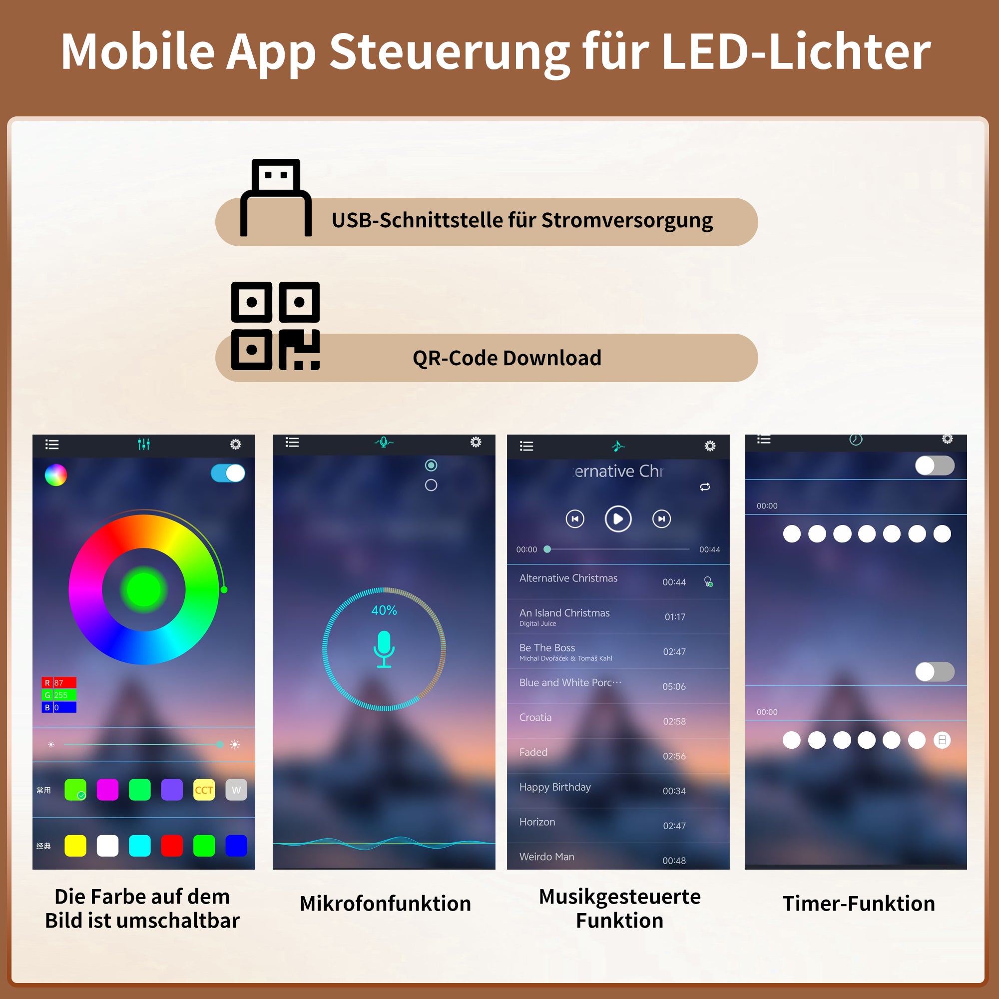 Buffet haut vaisselier de cuisine 104x40x180cm avec éclairage LED intégré, vitrine de rangement moderne pour salon, grande capacité, Noir - 7