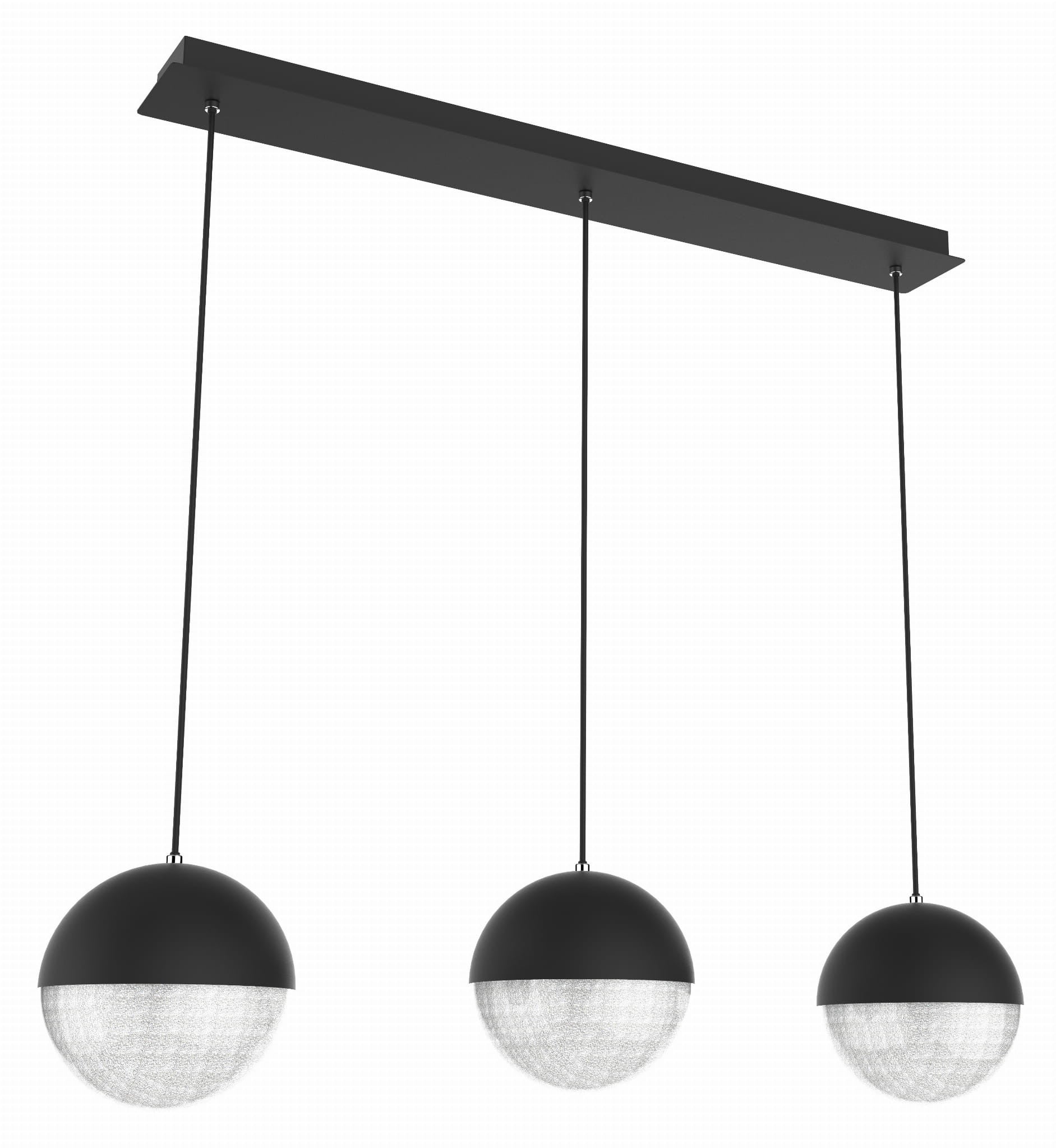 Lampa wisząca FURNI LED 15W Neutralna biel 950lm czarno-przezroczysta wym: 120 x 71 x 15 cm Candellux