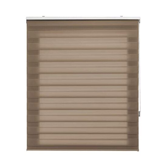Blindecor lira | estor enrollable noche y día - medidas estor: 160x250 - medidas tela estor: 157x245 - estor marrón