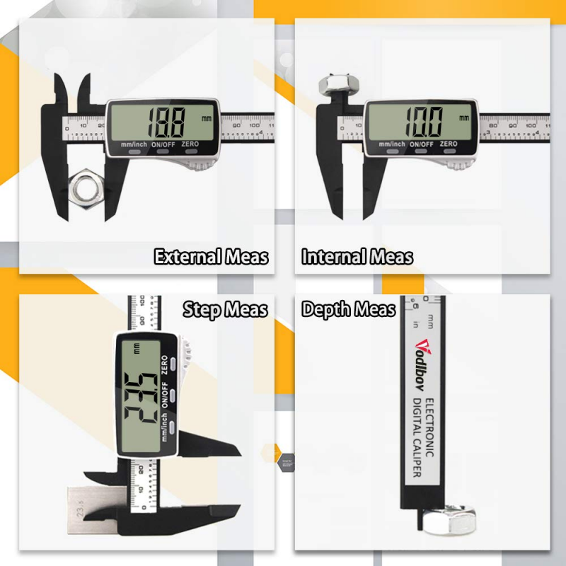 Calibro Esterno Digitale Elettronico 0-150 Mm X 0,01 Mm – Schermo LCD Ampio, Misura Diametri E Spessori