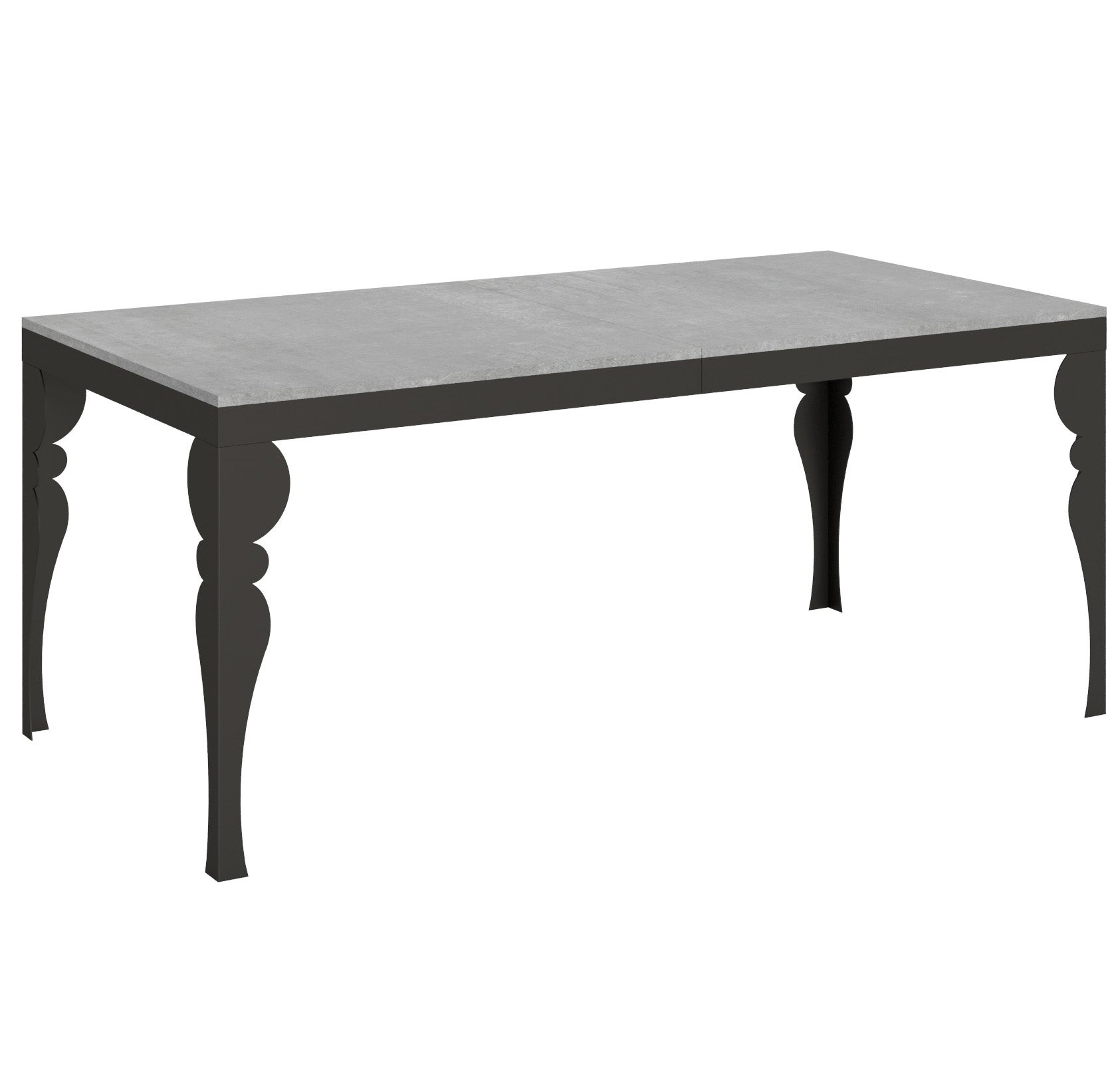 Stół rozkładany Paxon Evolution 90x180/284 cm, rama cementowa, antracyt