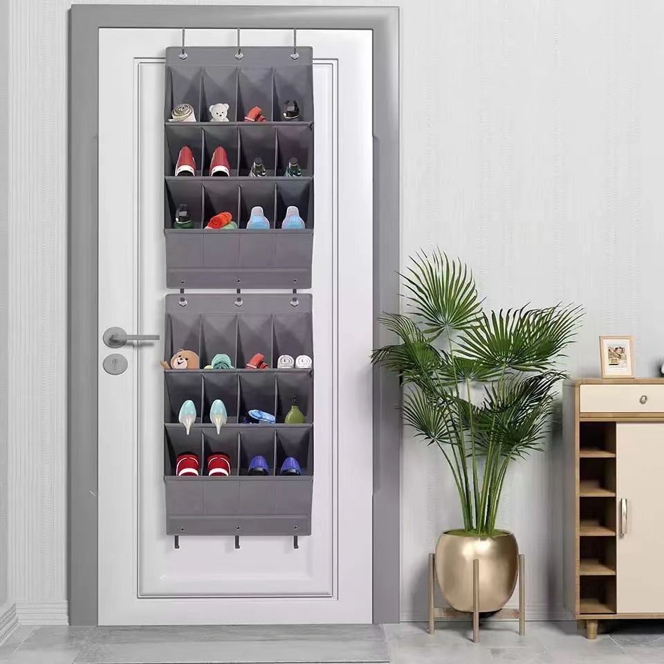 Scarpiera da appendere con 24 tasche, da appendere alla porta, organizer da appendere al muro, con grandi tasche in rete per riporre oggetti