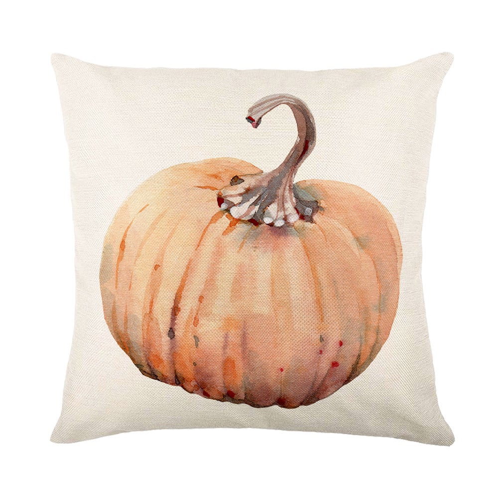 Lot de 4 housses de coussin décoratives citrouilles 45 x 45 cm, pour Thanksgiving, pour canapé, salon, chambre, jardin, décoration d'intérieur - 5