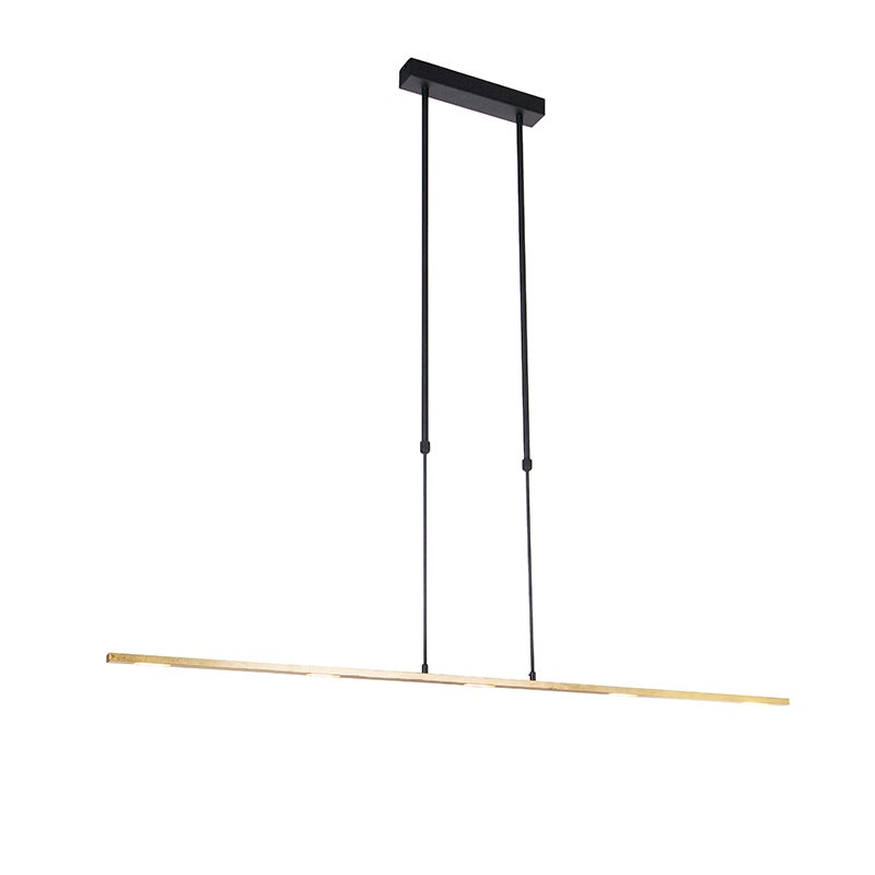 Qazqa nowoczesny lampa wisząca do stołu jadalnego - Bold - złoty/mosiężny, led zintegrowana 25w zestawie, Integrated led, 3000k