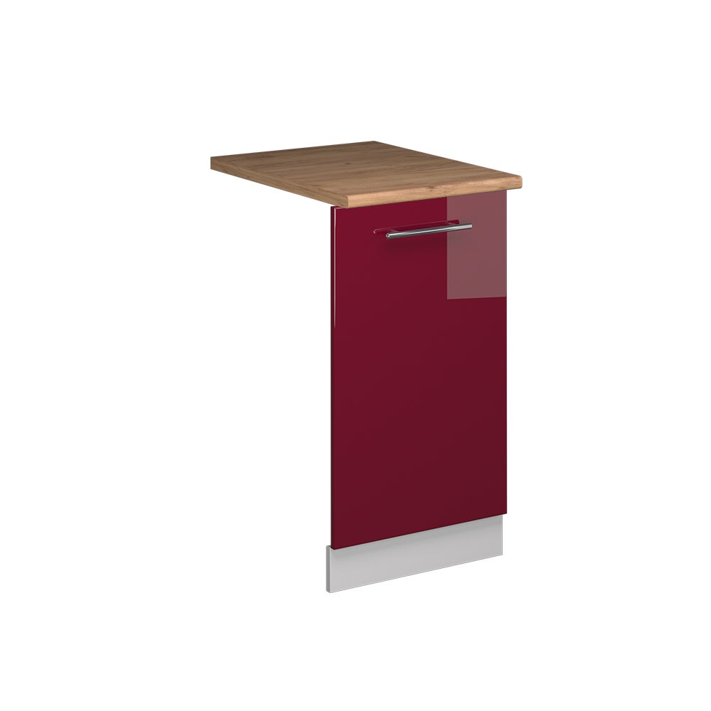 Vicco Panel przedni zmywarki Fame-Line, Bordowa Czerwień wysoki połysk, 45 cm , BP Dąb