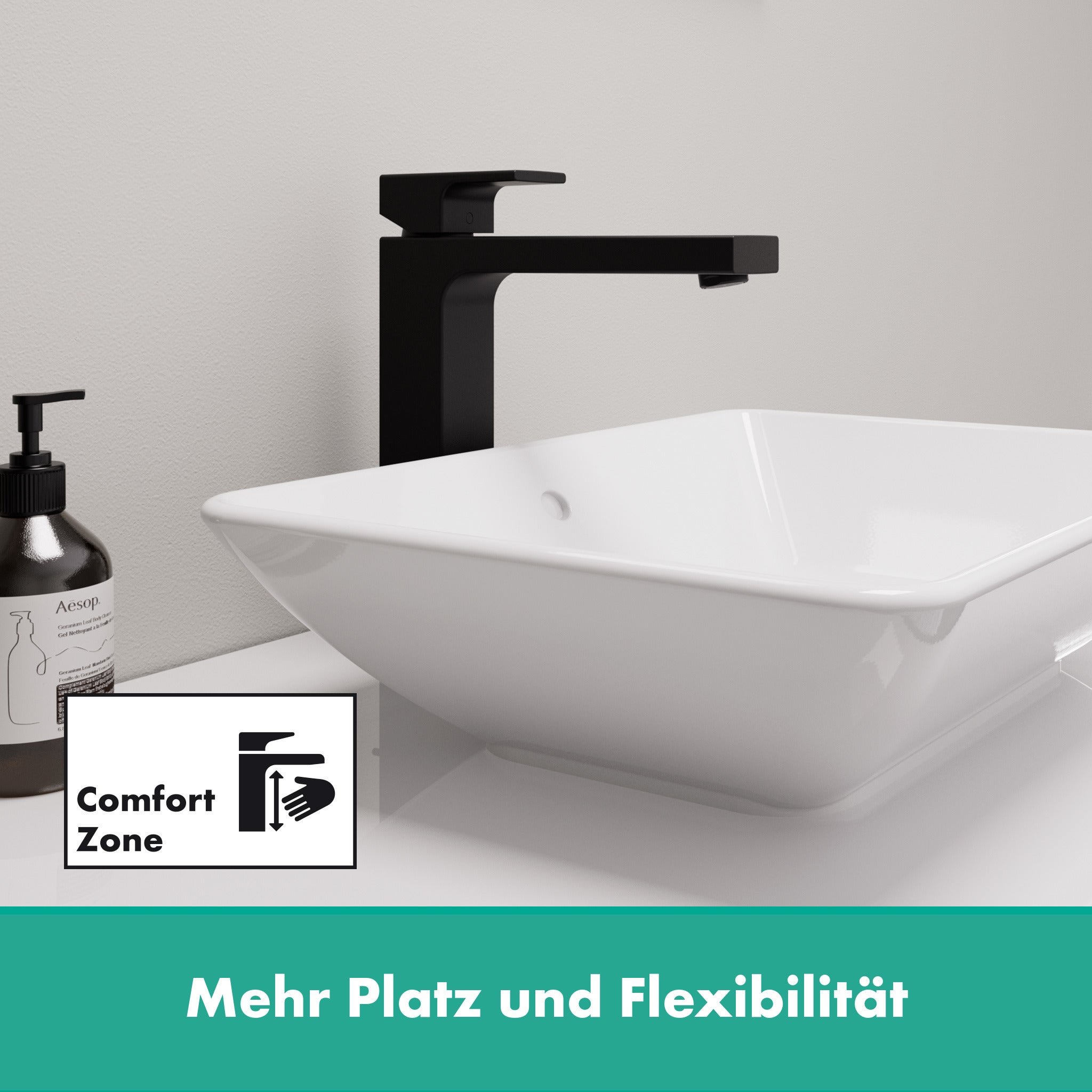 HANSGROHE Mitigeur de lavabo 190 avec tirette et vidage synthétique noir mat - 8
