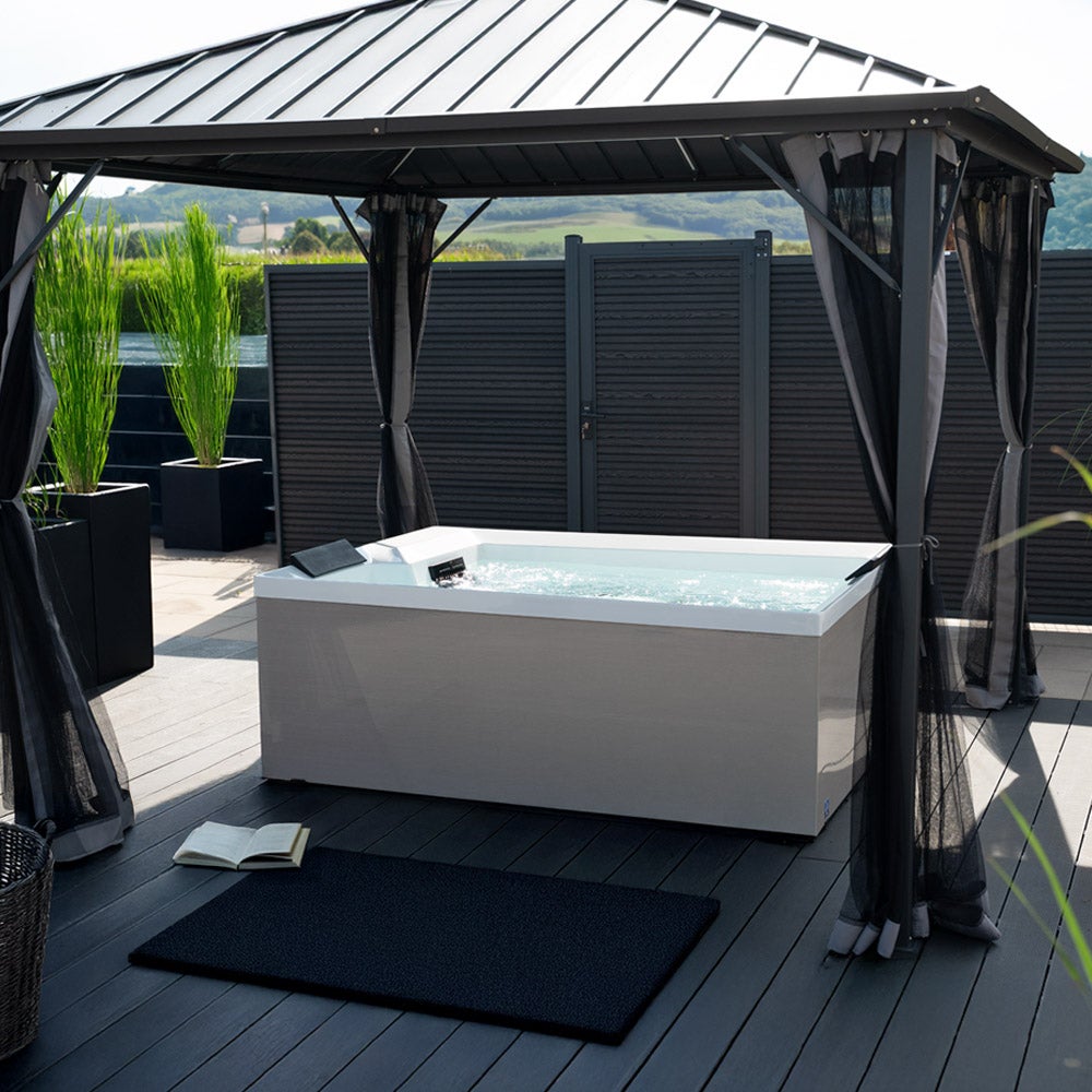 HOME DELUXE - Jacuzzi d'extérieur NIMBUS DELUXE PURE – sans escalier ni couverture thermique - Dimensions : 190 x 140 x 70 cm - Chauffage inclus, 18 - 2