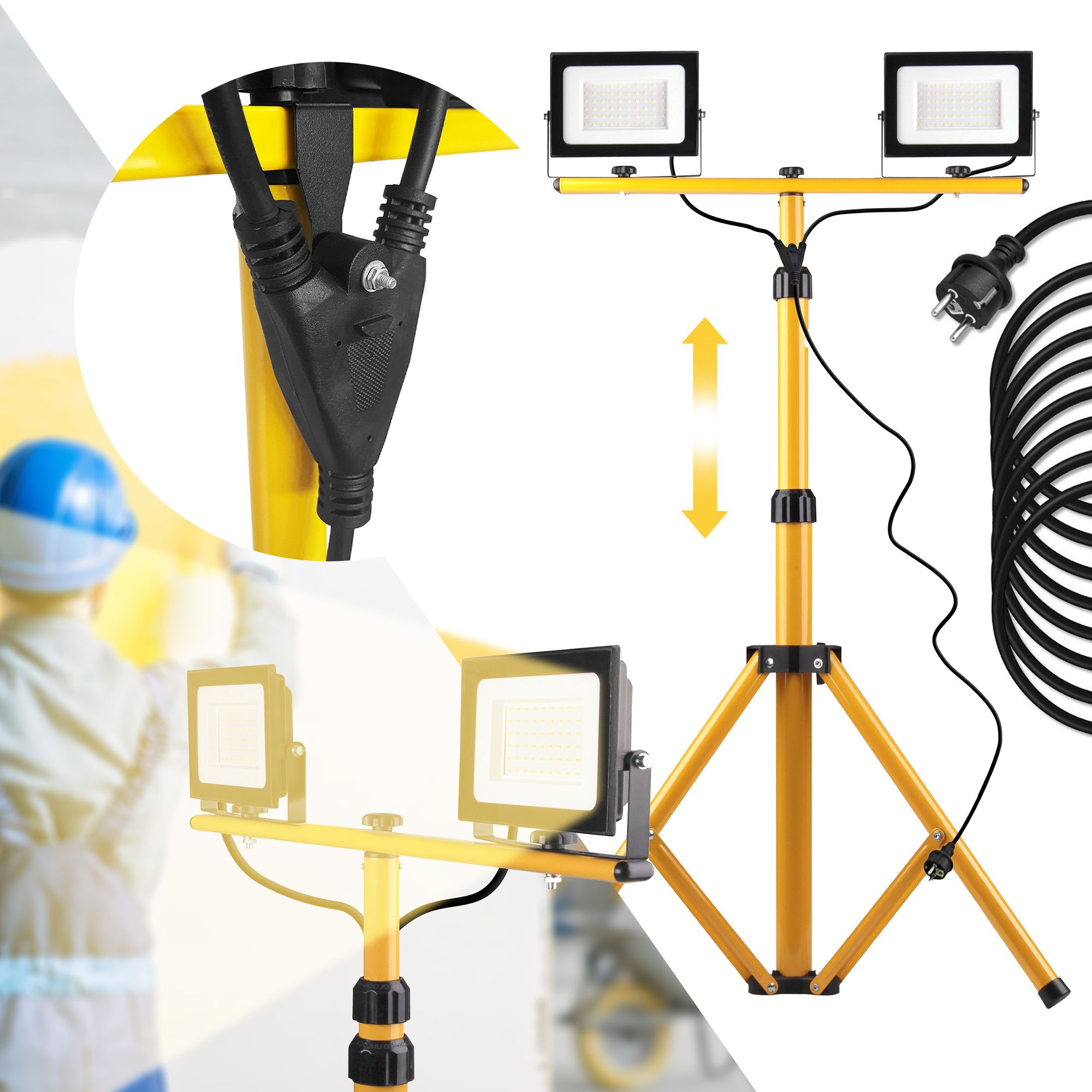 Construction LED halogène sur pied RSL0052X50N Leroy Merlin