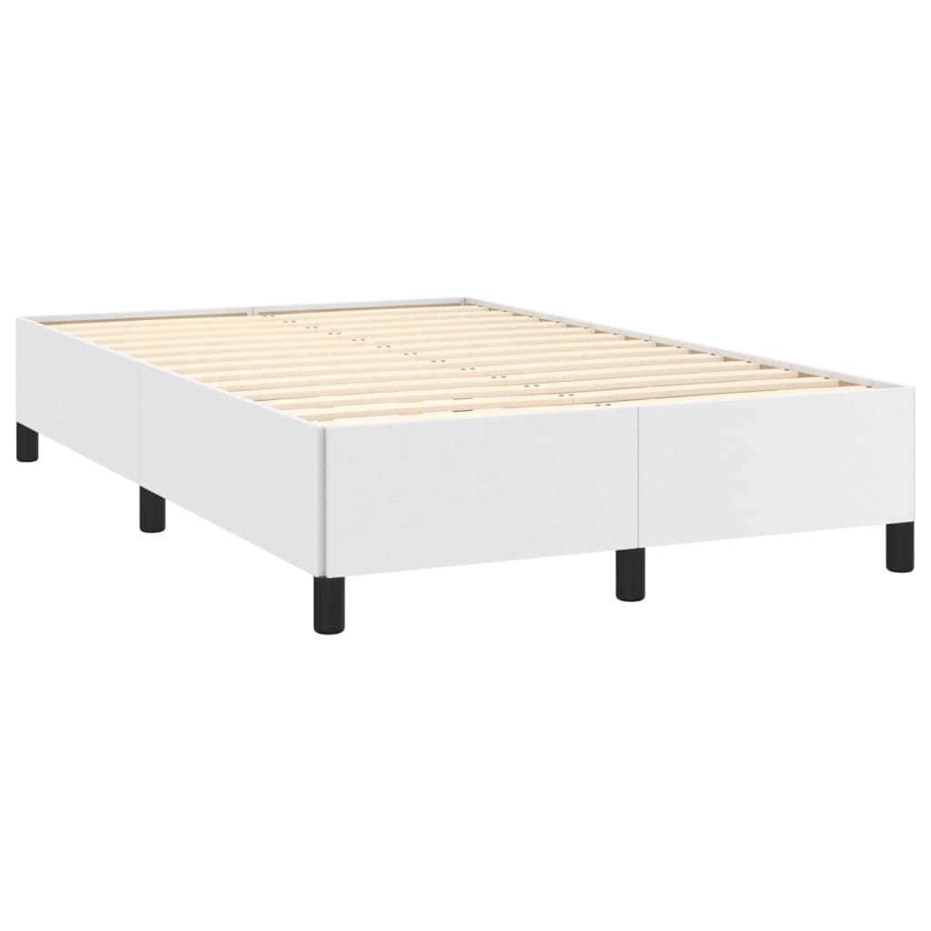 Cadre de lit sans matelas blanc 120 x 190 cm similicuir - 3