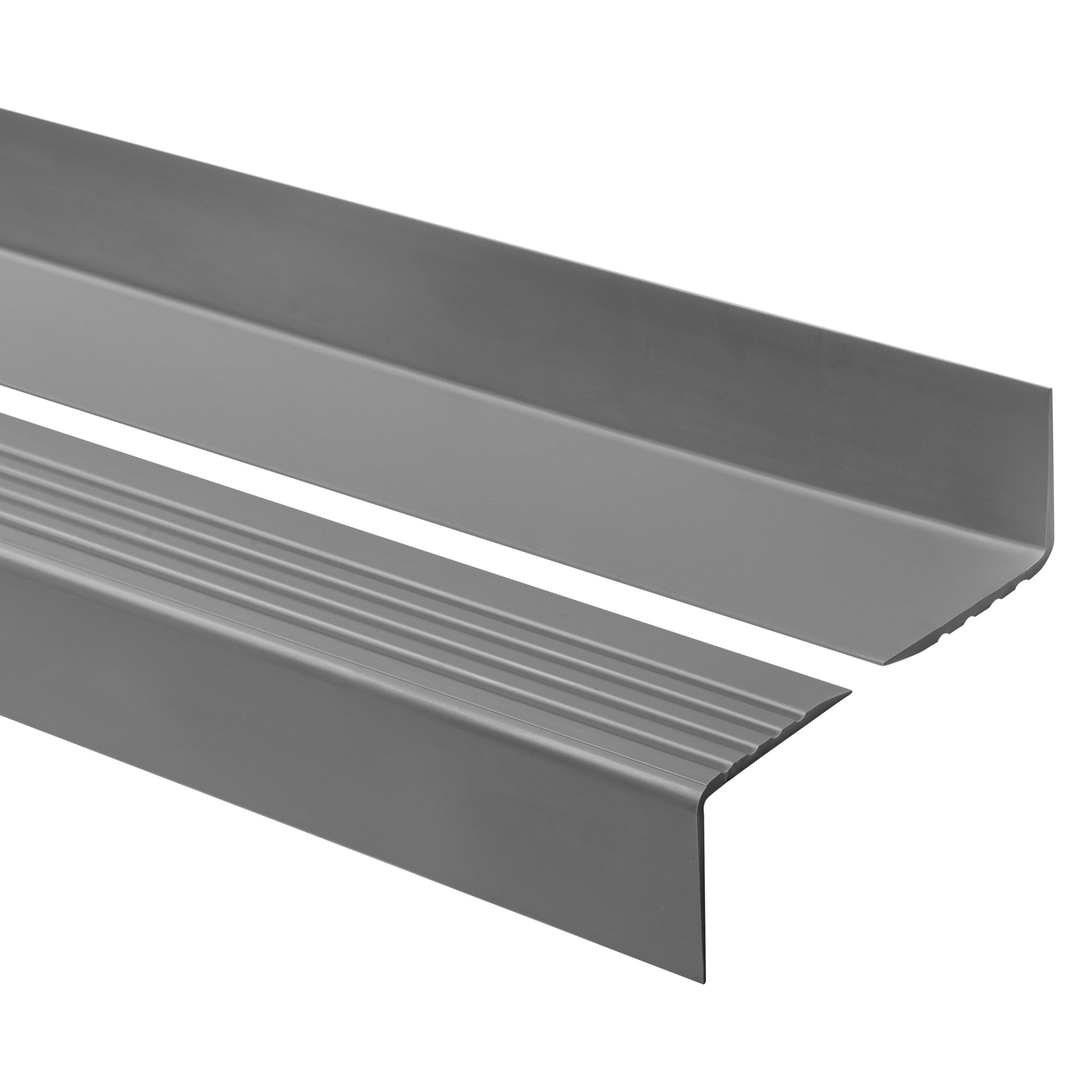 Profil schodowy 50x42 mm PVC na krawędzie stopni antypoślizgowy - 150 cm, ciemnoszary