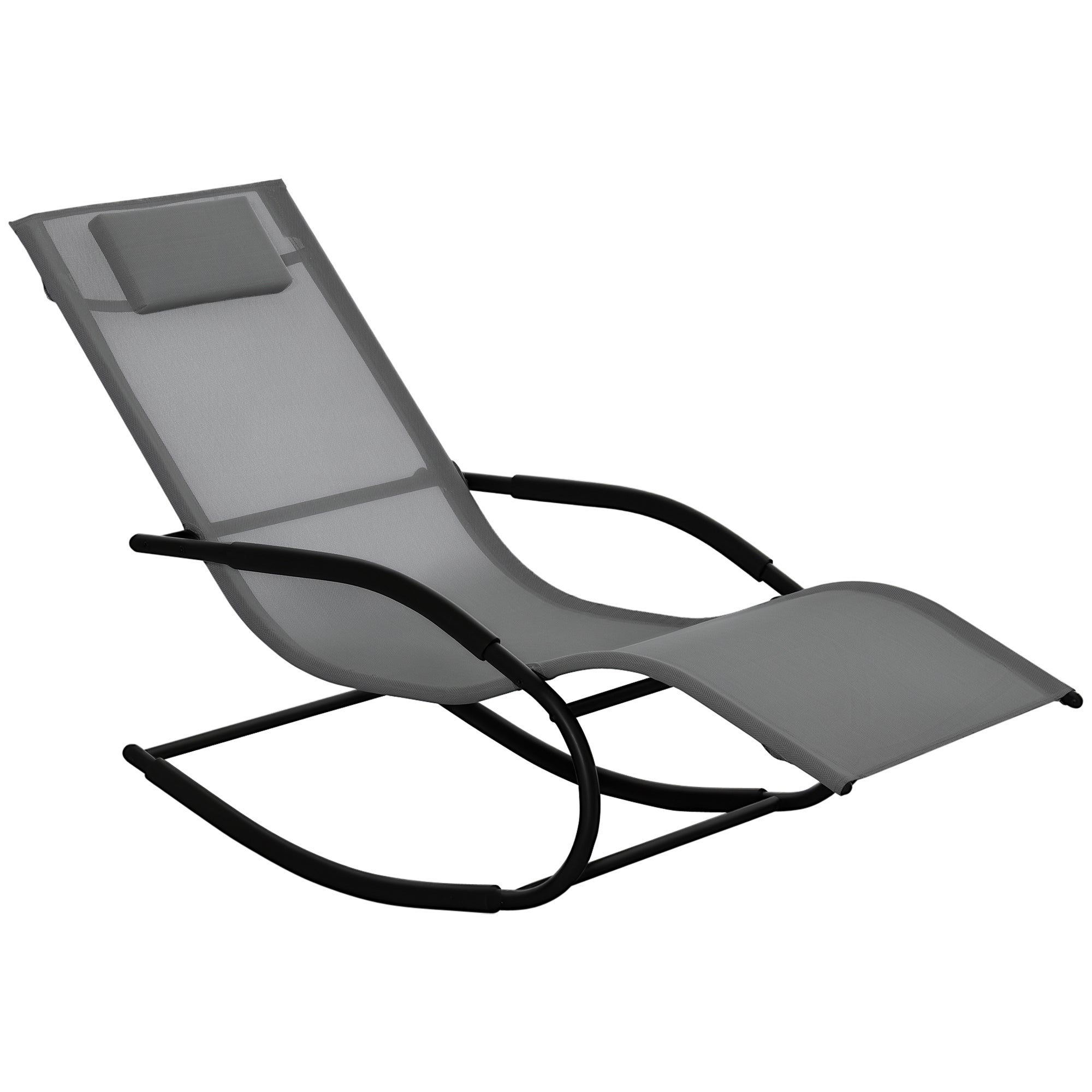 Chaise longue à bascule rocking chair ergonomique avec tétière ...