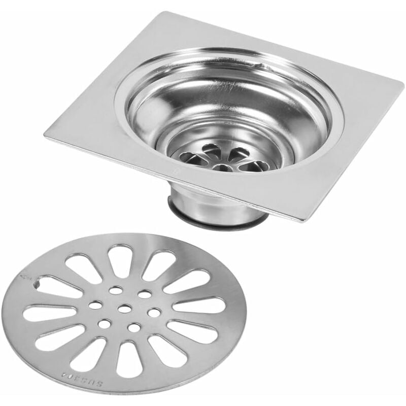 Siphon De Sol en Acier Inoxydable Épais Drain De Douche Carré Anti-Odeur pour Salle De Bain 100 100mm (Style : 3) - 3