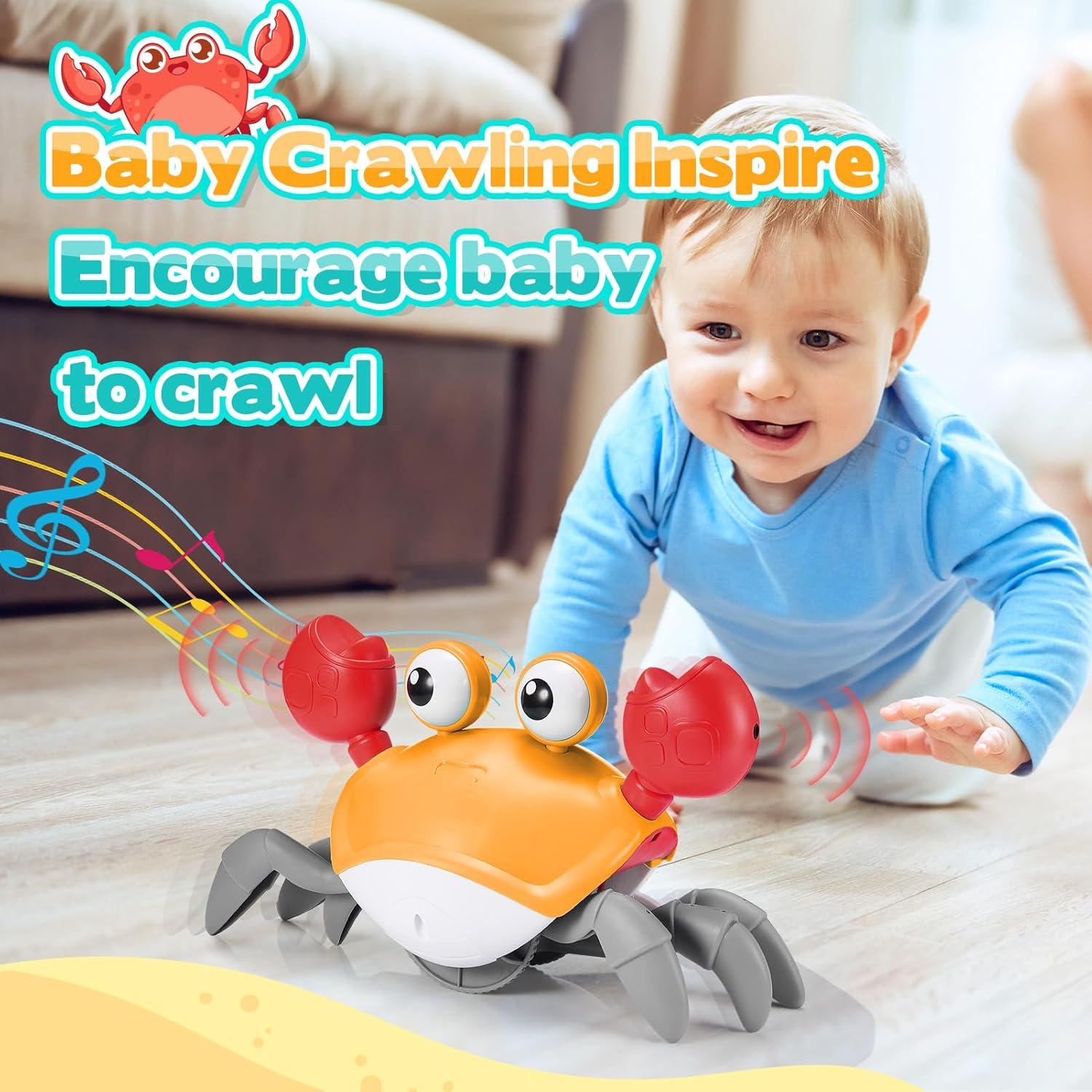 Cadeau 1 2 3 4 Ans Marche Crabe Bébé Jouet 1 2 3 4 Ans Crabe Jouet Bébé 1 2 3 4 Ans Jouet Montessori Bébé 6-12 Mois Jeu Montessori 1 - 3