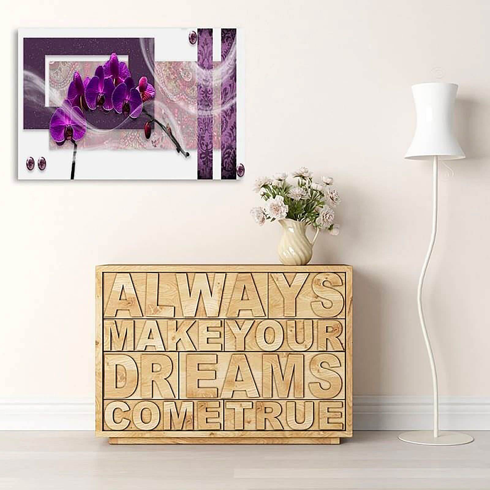 Tableau orchidée pourpre - 100 x 70 cm - 5