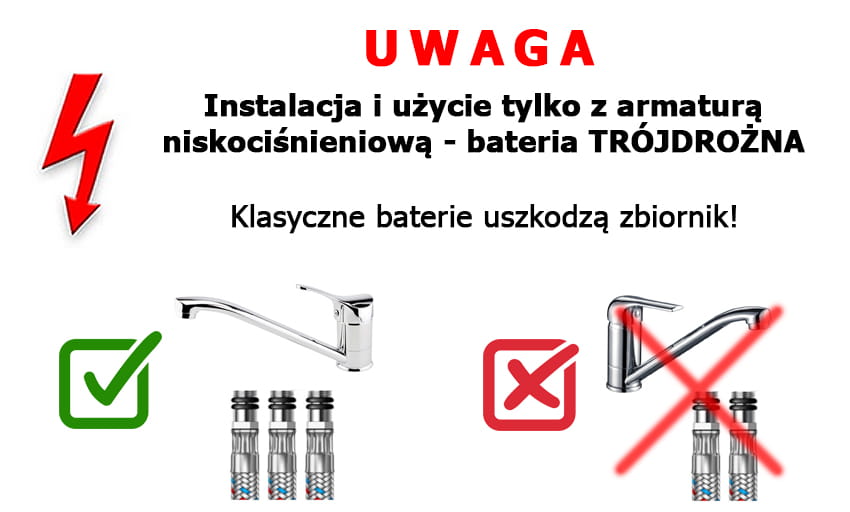 Bojler nadumywalkowy 5 litrowy bezciśnieniowy slim 415x265x180 mm - Wahlbach