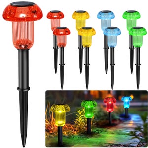 Lot De 3 Lampes Solaires Jardin Effet Flammes - LED, Imperméables, Lumière Blanc Chaud, Décoration Extérieure