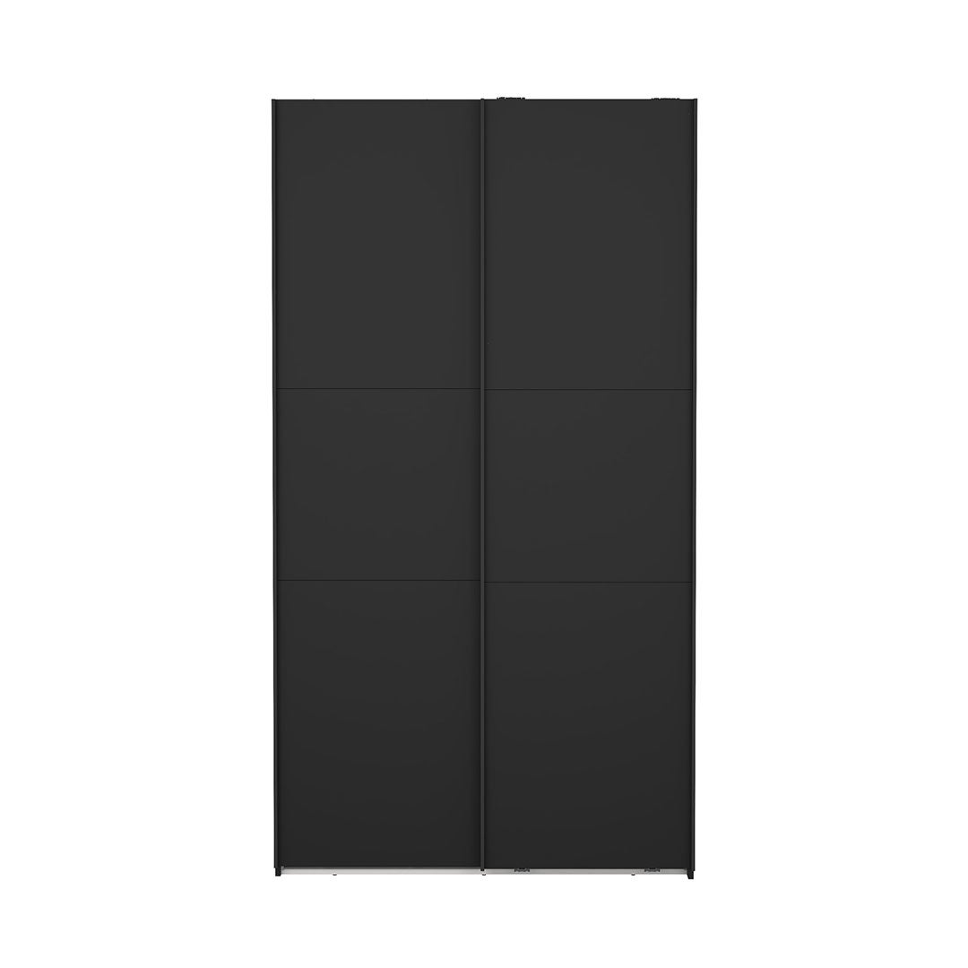 Como szafa przesuwna 2 drzwi 120x220cm matowy czarny.