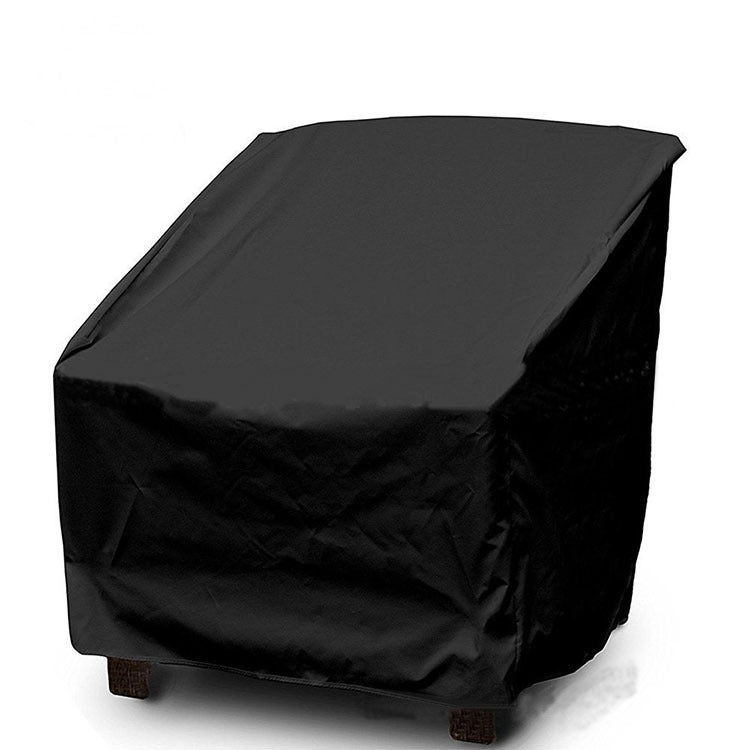 Pokrowiec na krzesło ogrodowe, składany, do użytku na zewnątrz, wodoodporny, tkanina Oxford 210D, 70 x 79 x 70/102 cm (czarny, 2 sztuki)