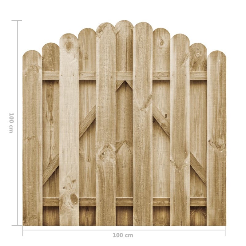 Portail de jardin Bois de pin imprégné 100x100 cm - 5
