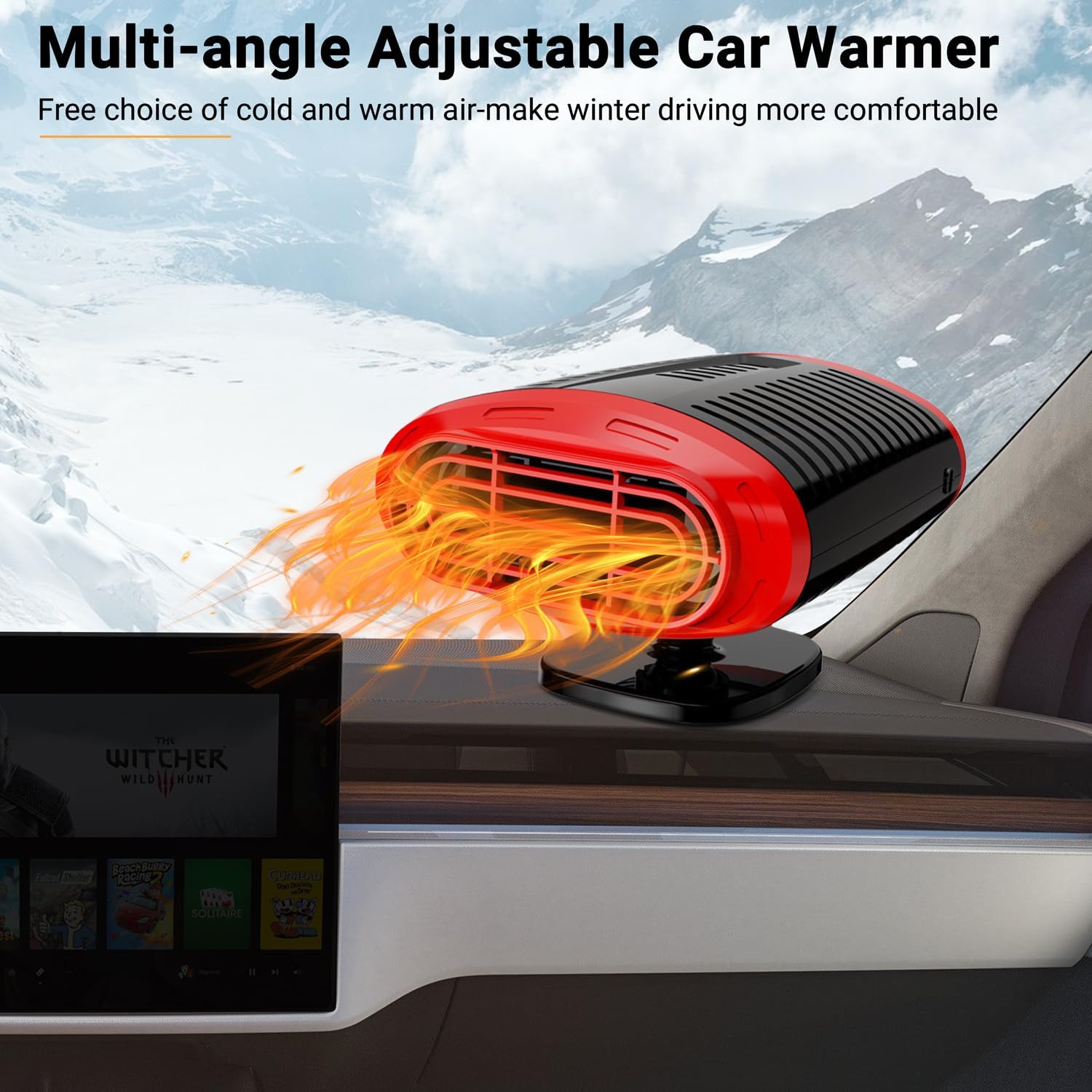 Ventilatore riscaldante portatile per auto, 12V 180W, 2 in 1, riscaldamento rapido, sbrinamento, disappannamento, riscaldatore per auto | Leroy Merlin
