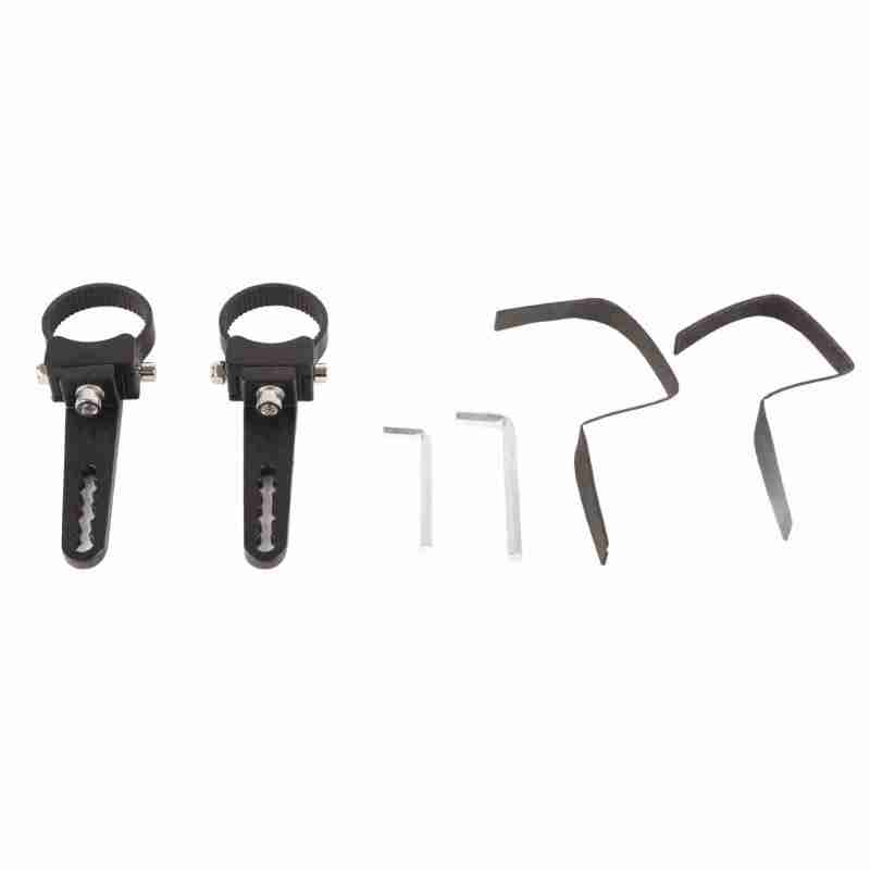 Lot de 2 colliers de fixation en aluminium noir pour barre lumineuse à ...
