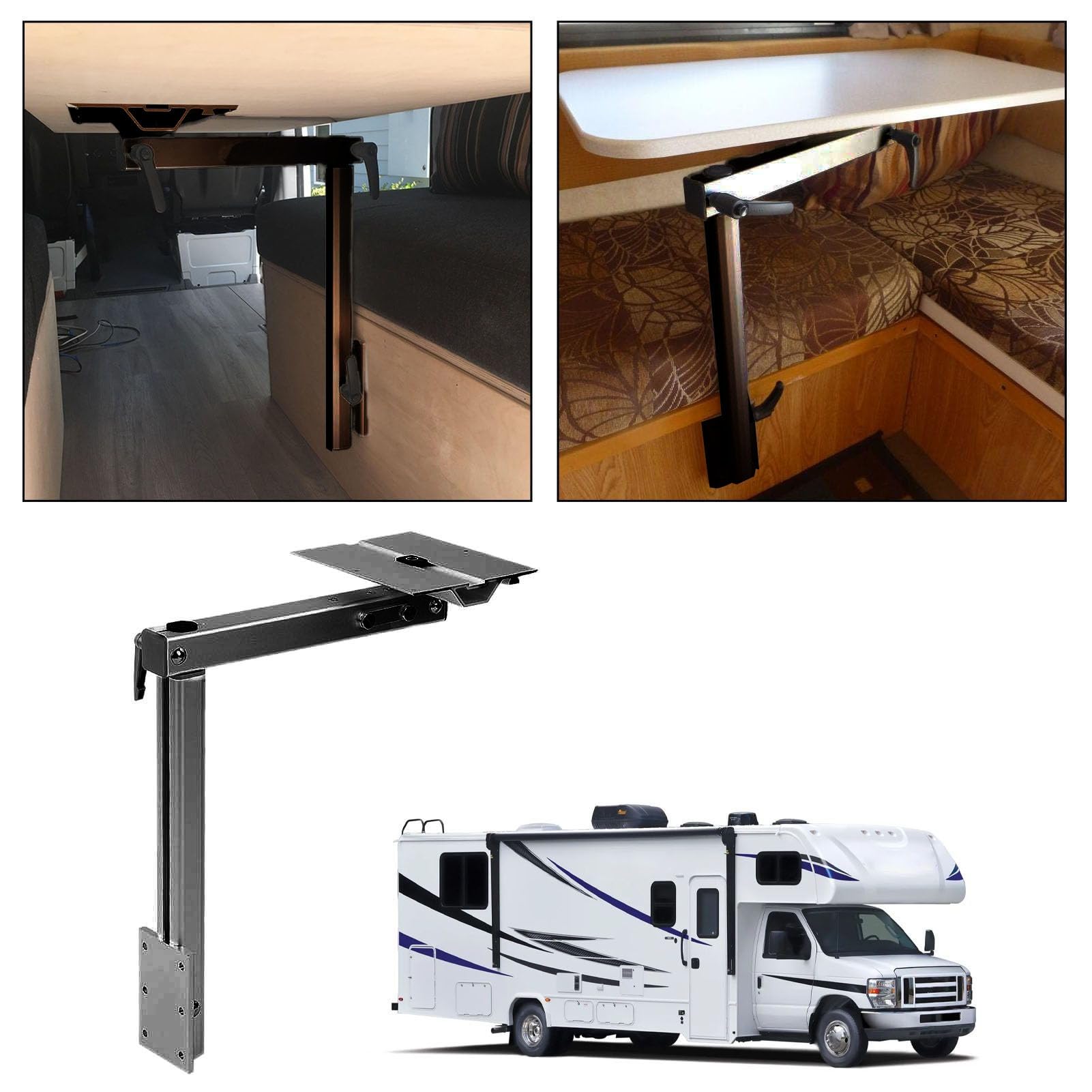 Pieds De Table Camping-Car AceSupever | Alliage Alu | Réglable 460-700mm