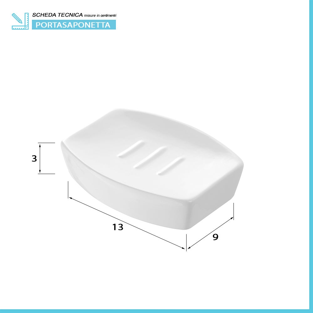 Portasapone Bagno Bianco D’appoggio In Ceramica | Leroy Merlin