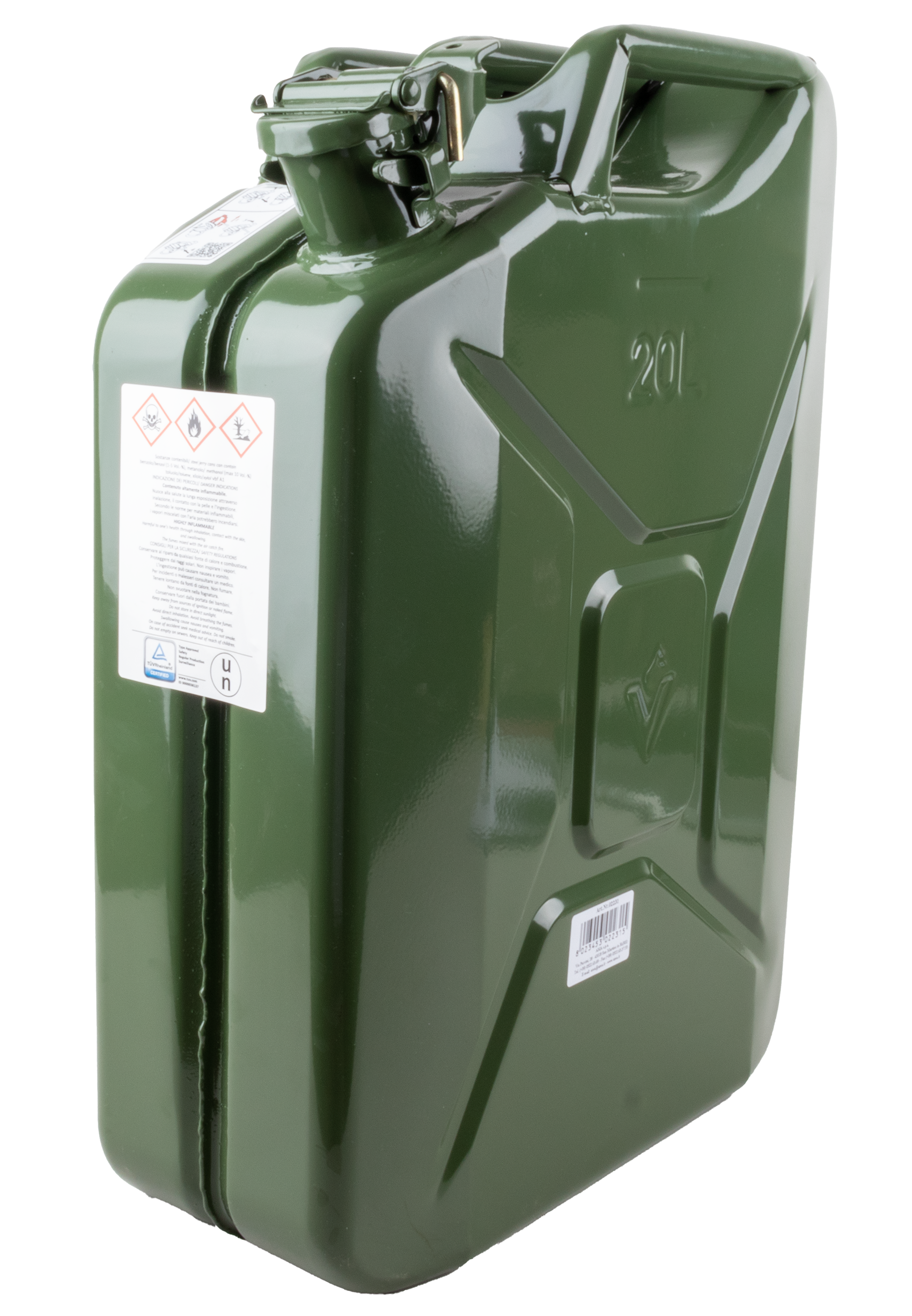 Tanica Benzina Etanolo E85 TÜV Tanica Carburante 20L Verde In Metallo - Certificata TÜV/GS Per Benzina E E85 Tanica Benzina 30 Litri - Foto 8