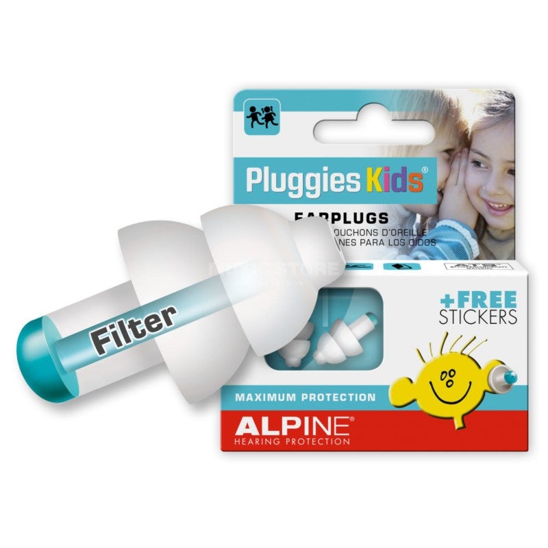Zatyczki do uszu Alpine Pluggies Kids redukcja szumów i wodoodporne
