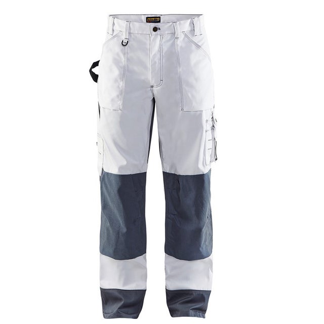 Pantalon de travail multipoches bicolore Blaklader artisan Blanc / Gris 38