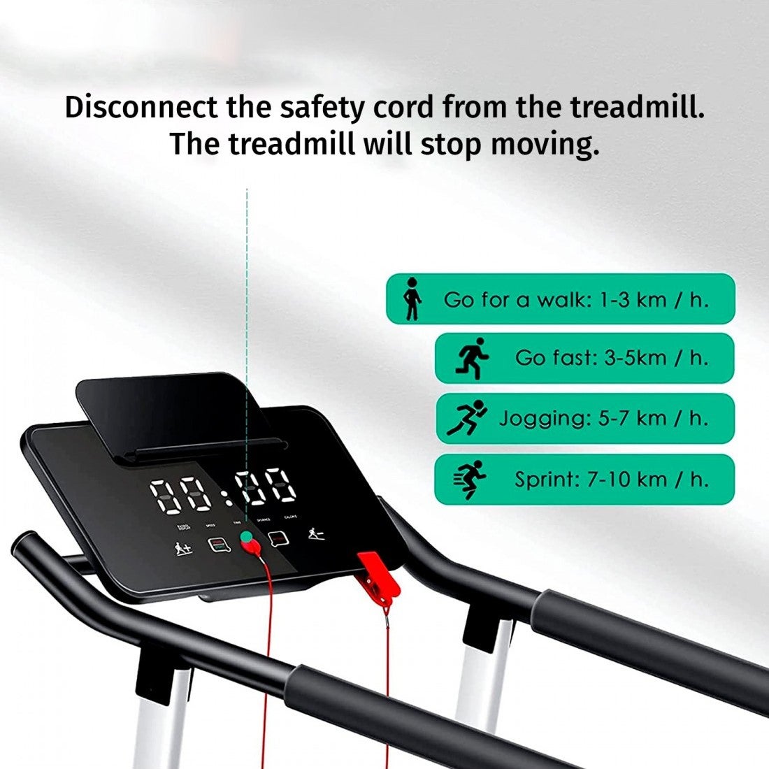 Passadeira Clover Fitness S1 Cardio Pro Plus - Dobrável - Velocidade Sequencial Até 10 km/h - 3