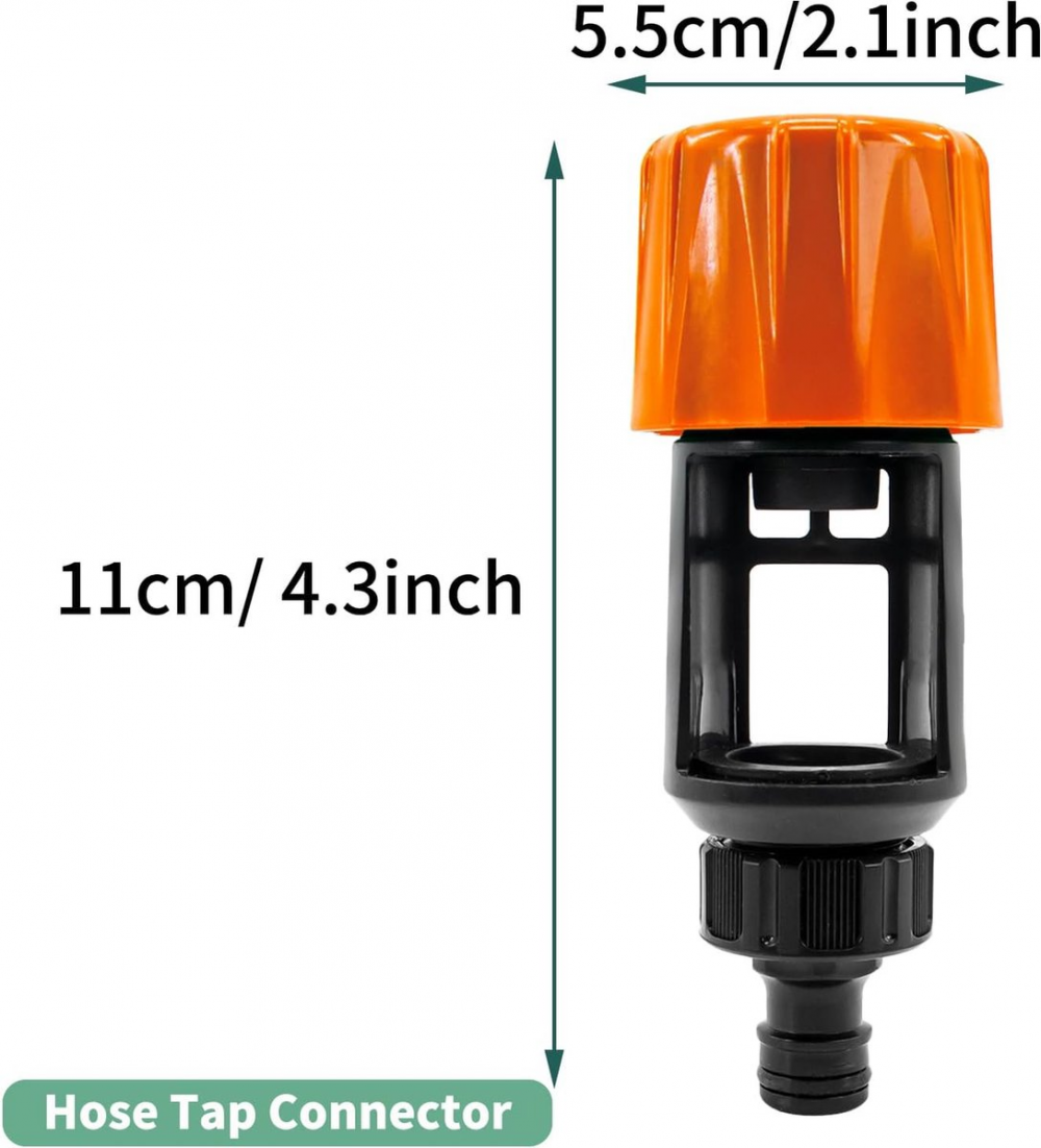 Złącze do węża ogrodowego – 2 sztuki – Adapter z kranu kuchennego/łazienkowego do węża ogrodowego – ABS – kompatybilne z Hozelokes - 3