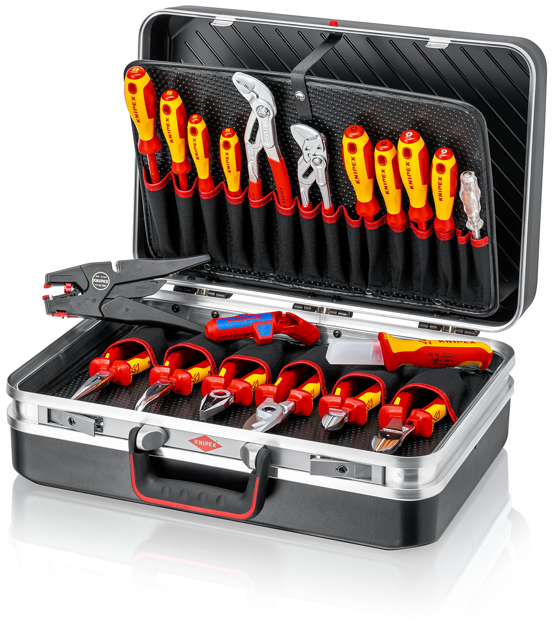 Knipex Valigia Portautensili Basic Vuota - Cassetta Attrezzi In ABS Con Lucchetto, Capacit&agrave; 27 Litri