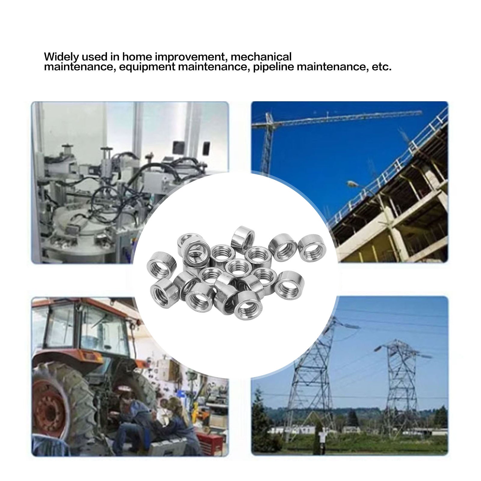 Dadi Drive-In M10 - 20 Pezzi Zincati, Lunghezza 13mm, Per Legno - Foto 7