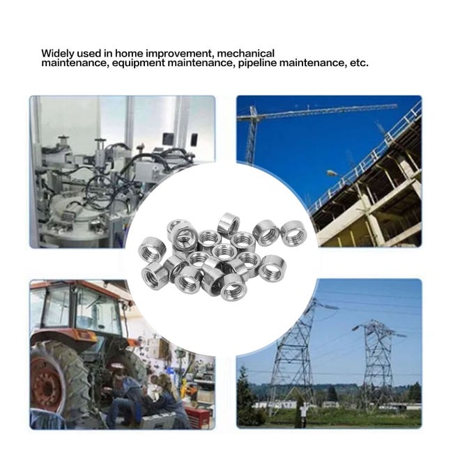 Dadi Drive-In M10 - 20 Pezzi Zincati, Lunghezza 13mm, Per Legno - Foto 7