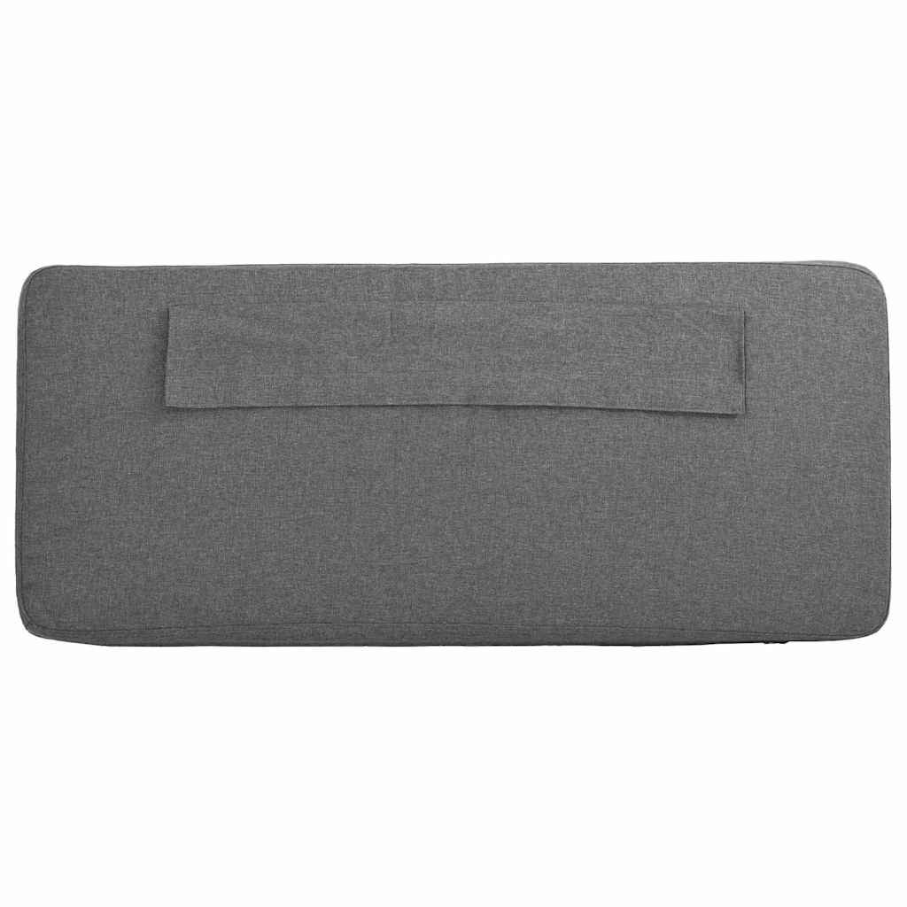 Cabeceira estofada com cabeceira Branco e Cinza Claro 90 cm vidaXL - 8