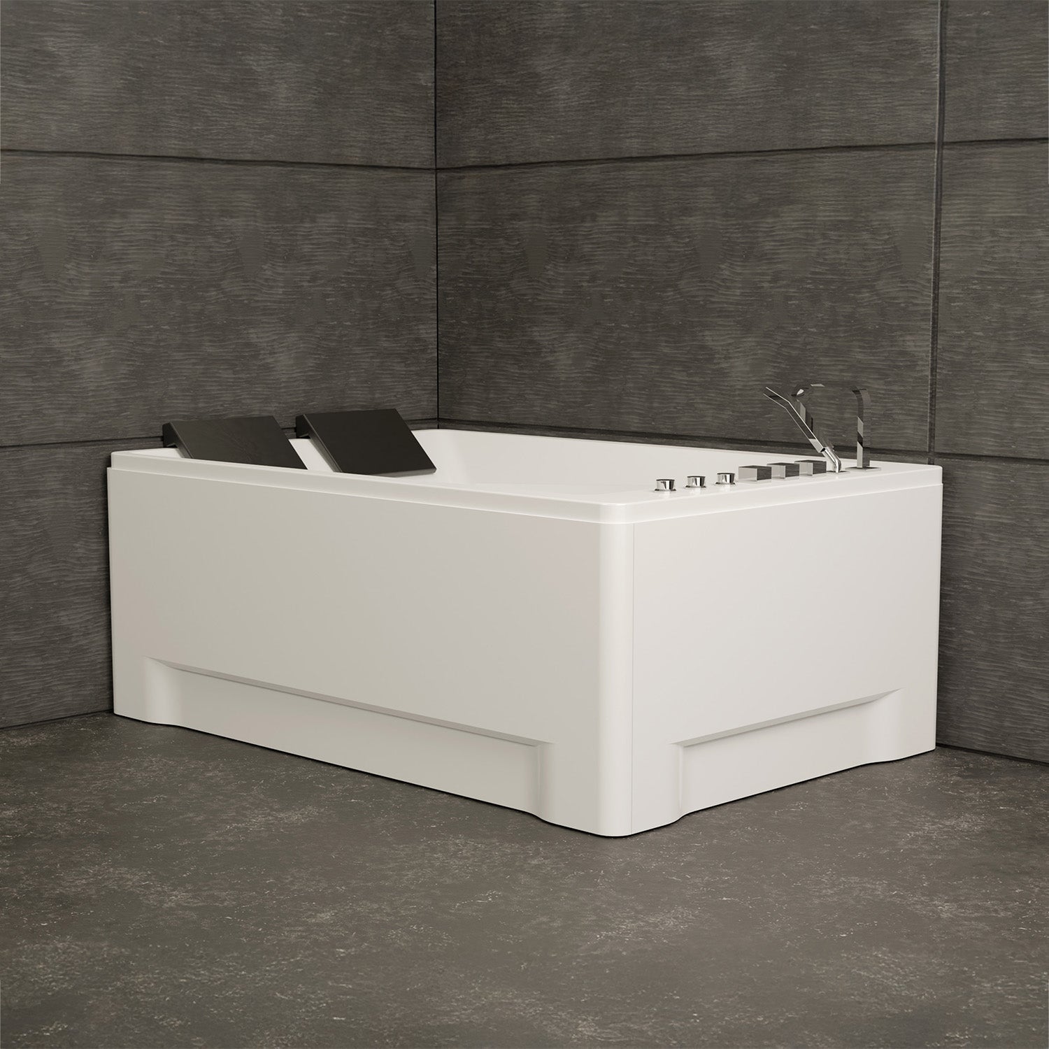 Baignoire Balnéo 2 Personnes Tonsay Duo Jets 180 X120 X68 Cm, By Spalina - 4
