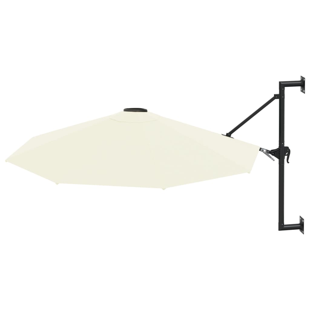 Maison Exclusive - Parasol mural avec mât métallique 300 cm Sable - 2