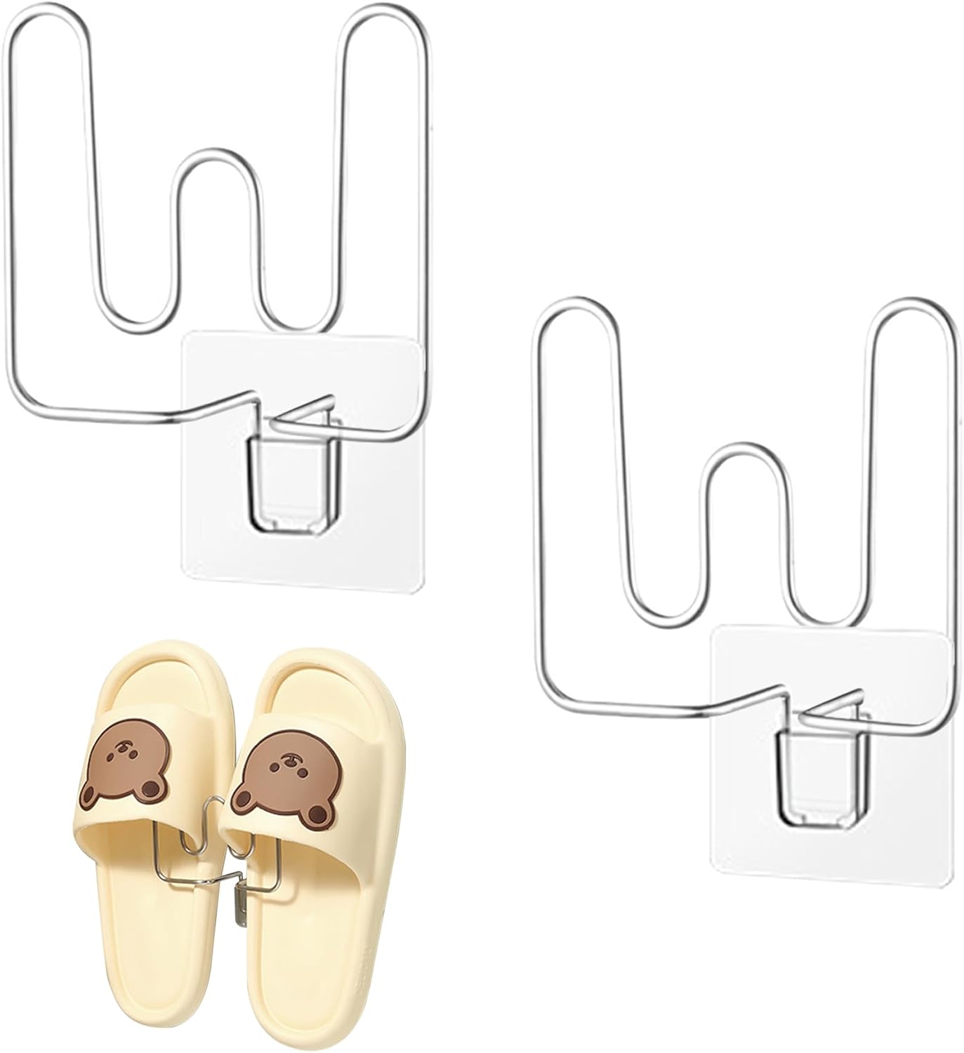 Scarpiera Da Parete A Soffietto 6 Pezzi: Appendiabiti Per Pantofole, Organizer Per Bagno E Ingresso, Bianco/Blu/Rosa