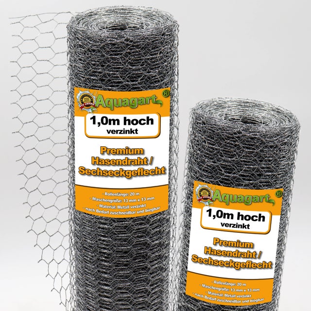 180 m grillage à maille hexagonale, grillage de poulailler, grillage pour enclos à lapins 100 cm
