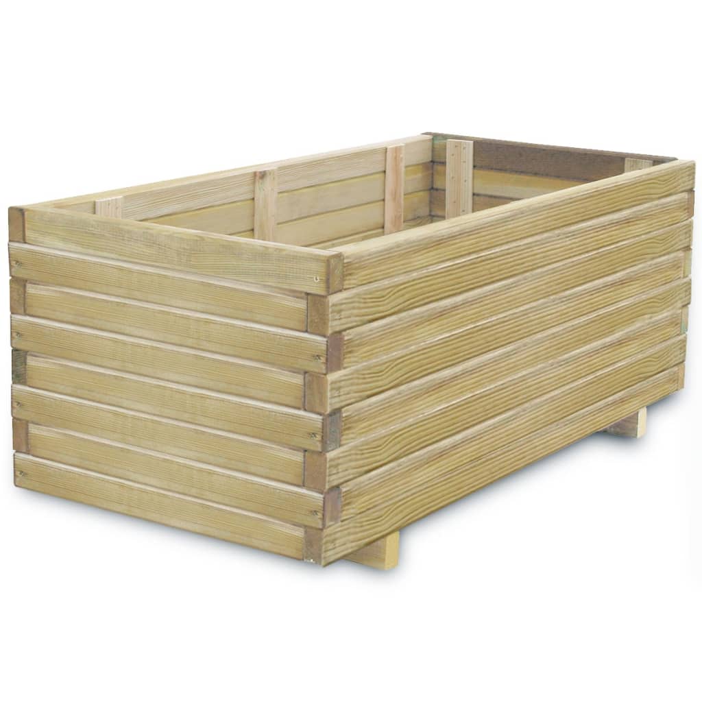 Jardinière，Bac à fleurs rectangulaire 100 x 50 x 40 cm Bois CWV53495 - 2