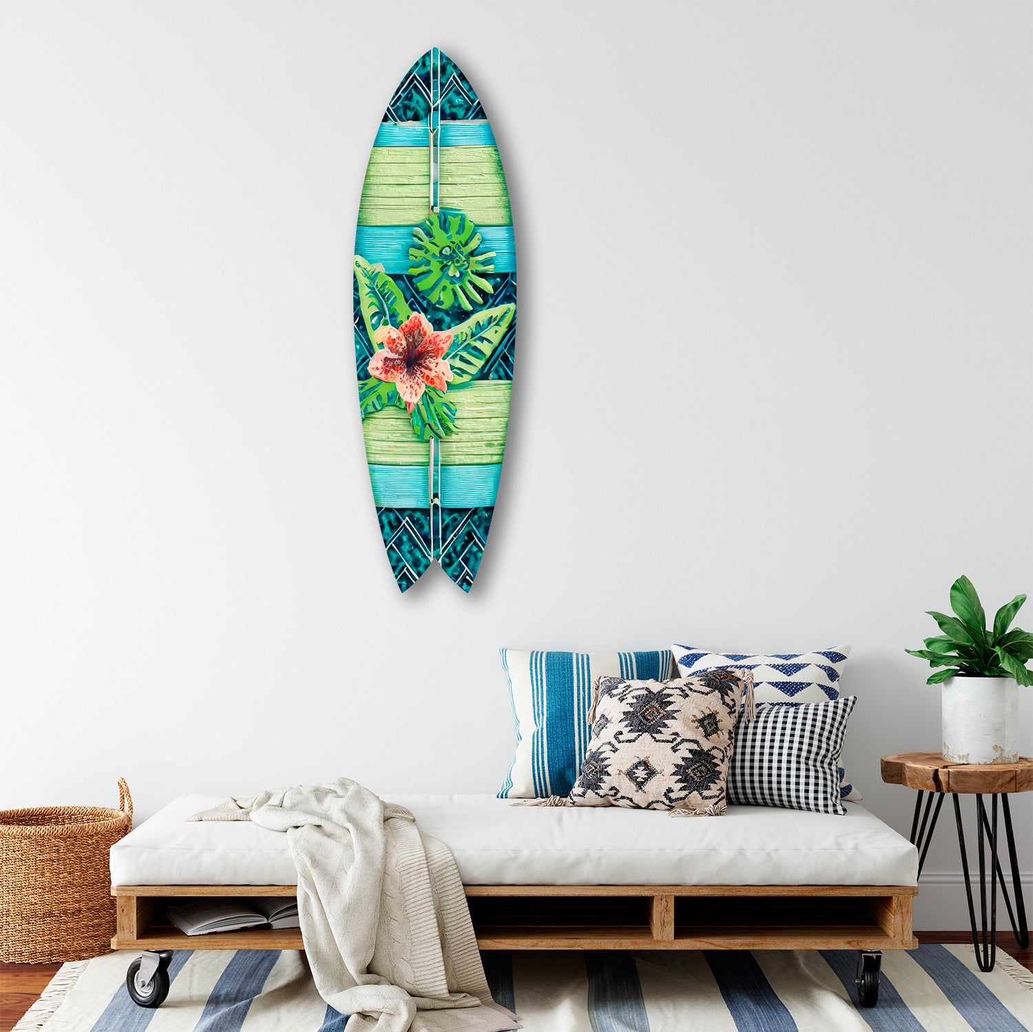 Planche De Surf Décorative – Impression Sur Aluminium – Phare De Bretagne – 100x30 Cm – Prêt à Poser