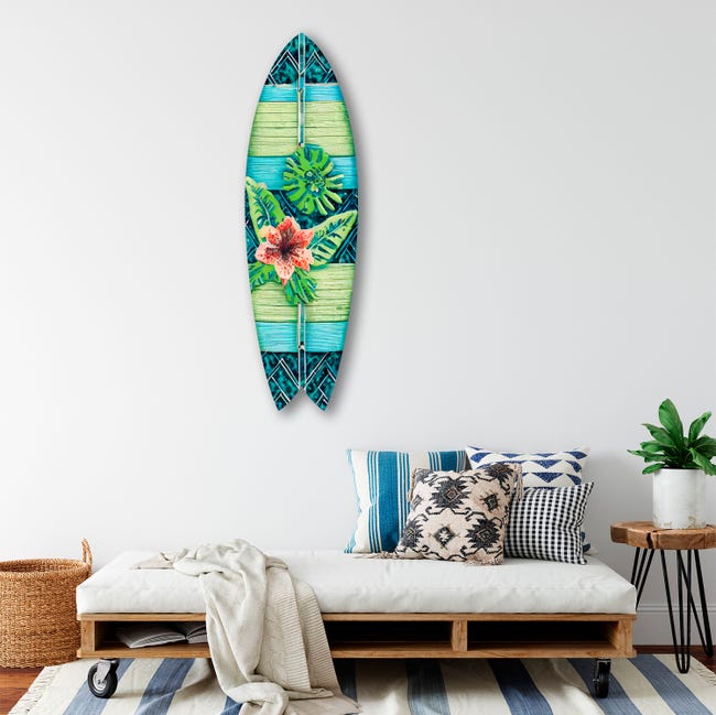 Planche De Surf Décorative – Impression Sur Aluminium – Phare De Bretagne – 100x30 Cm – Prêt à Poser