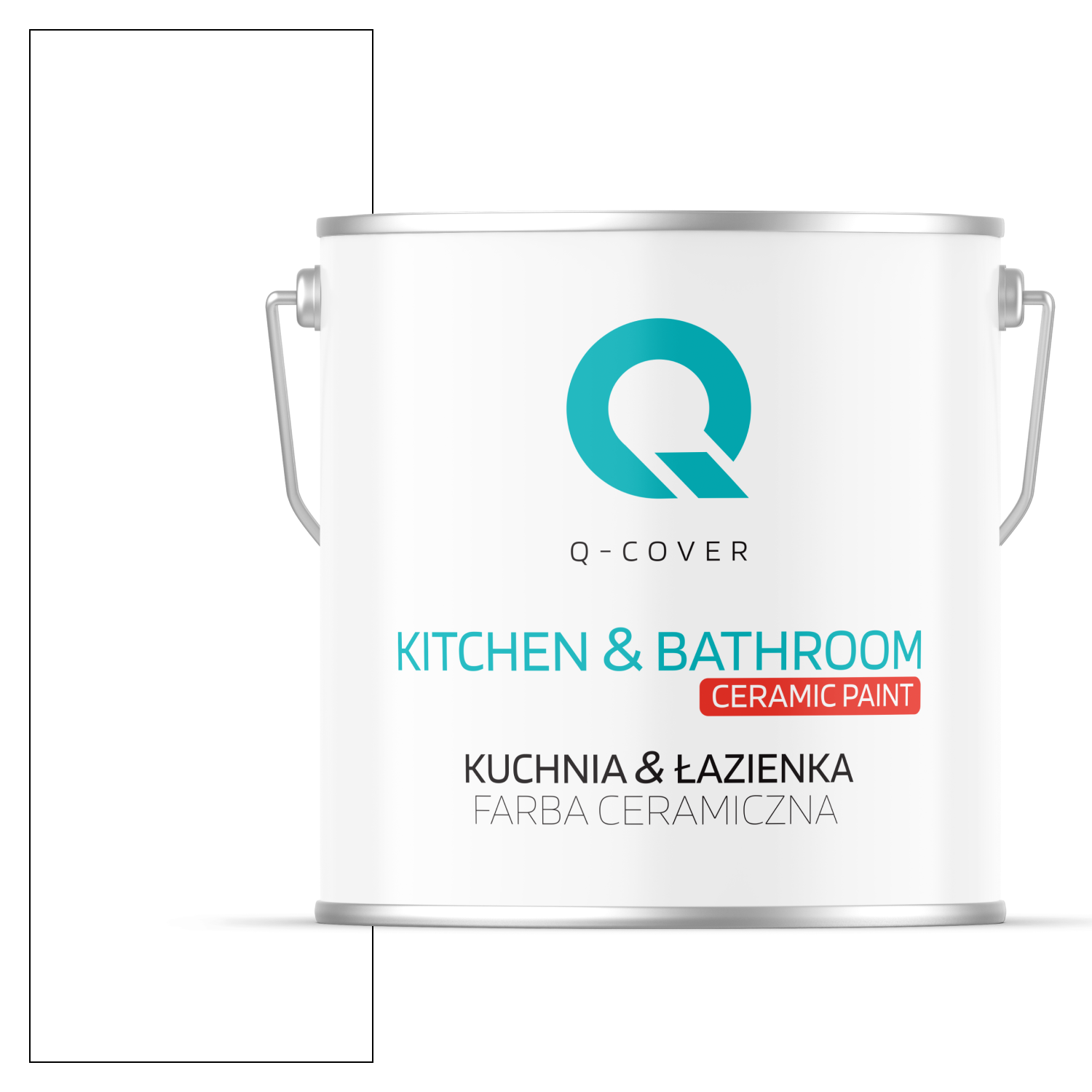 Farba Ceramiczna Kuchnia &amp; Łazienka Q-Cover Śnieżny biały Głęboki Mat 5L