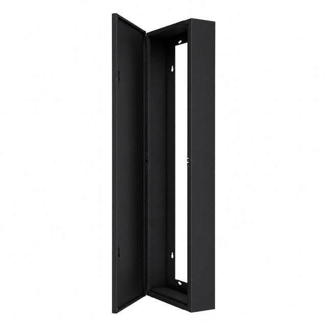 Coffret d'habillage ATOLE 13 modules en acier noir pour tableaux électriques - H 117 x L 34 x P 14 cm - Réf. RCH600NR