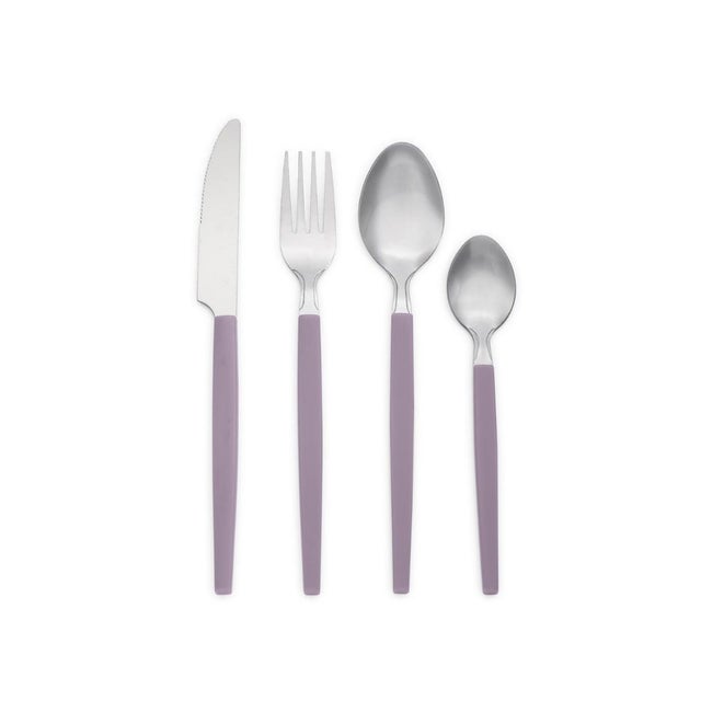 Set de 16 cubiertos Vita Quid acero inoxidable rosa