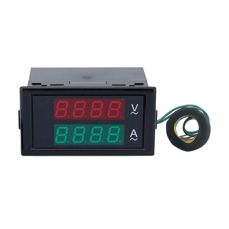 Misuratore Multifunzione Digitale D52-2047 AC 80-300V/200-450V 100.0A con CT Integrato, Montaggio su Guida DIN, Voltmetro e Amperometro LED Misuratore Multifunzione Digitale D52-2047 AC 80-300V/200-450V 100.0A con CT Integrato, Montaggio su Guida DIN, Voltmetro e Amperometro LED